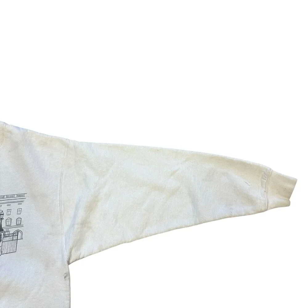 Vintage 1995 Looney Tunes Sweatshirt Mens Medium White Warner Bugs Bunny Cartoon